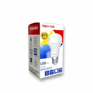 หลอดไฟฟ้าแบบกลม LED แสงขาว 11 W  ขั้ว E27 โต้ชิบ้า (Toshiba)
