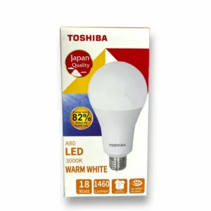หลอดไฟ LED ขั้ว E27 ขนาด 18 วัตต์ Warm white TOSHIBA
